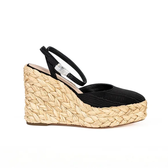 NWT Loeffler Randall Tallulah Black Wedge Womens Espadrille $325 - Size 8.5 EU39